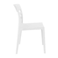 Moon Dining Chair White with Glossy White Back ISP090-WHI-GWHI - 3