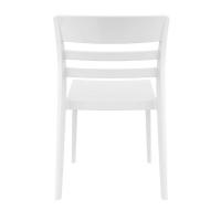 Moon Dining Chair White with Glossy White Back ISP090-WHI-GWHI - 4