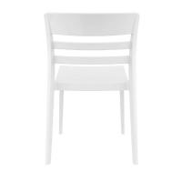 Moon Dining Chair White with Glossy White Back ISP090-WHI-GWHI - 4