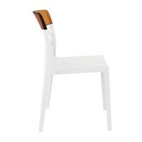 Moon Dining Chair White with Transparent Amber ISP090-WHI-TAMB - 3