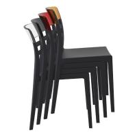 Moon Dining Chair Black with Transparent Clear ISP090-BLA-TCL - 7