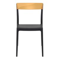 Flash Dining Chair Black with Transparent Amber ISP091-BLA-TAMB - 2