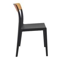 Flash Dining Chair Black with Transparent Amber ISP091-BLA-TAMB - 3