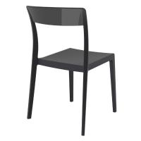 Flash Dining Chair Black with Transparent Black ISP091-BLA-TBLA - 1