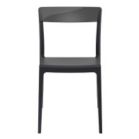 Flash Dining Chair Black with Transparent Black ISP091-BLA-TBLA - 2