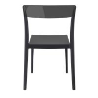 Flash Dining Chair Black with Transparent Black ISP091-BLA-TBLA - 4