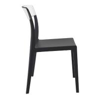 Flash Dining Chair Black with Transparent Clear ISP091-BLA-TCL - 3