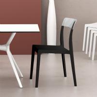 Flash Dining Chair Black with Transparent Clear ISP091-BLA-TCL - 5