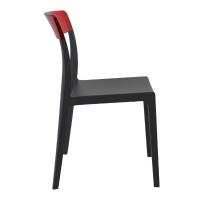 Flash Dining Chair Black with Transparent Red ISP091-BLA-TRED - 3