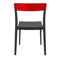 Flash Dining Chair Black with Transparent Red ISP091-BLA-TRED - 4