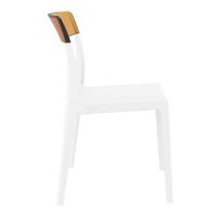 Flash Dining Chair White with Transparent Amber ISP091-WHI-TAMB - 3
