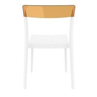 Flash Dining Chair White with Transparent Amber ISP091-WHI-TAMB - 4