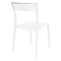 Flash Dining Chair White with Transparent Clear ISP091-WHI-TCL - 1