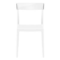 Flash Dining Chair White with Transparent Clear ISP091-WHI-TCL - 2