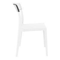 Flash Dining Chair White with Transparent Clear ISP091-WHI-TCL - 3