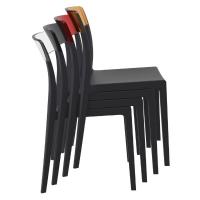 Flash Dining Chair Black with Transparent Clear ISP091-BLA-TCL - 6