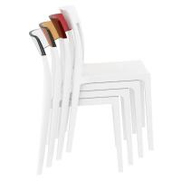 Flash Dining Chair White with Transparent Clear ISP091-WHI-TCL - 7
