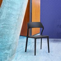 Snow Dining Chair Black ISP092-BLA - 5