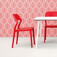 Snow Dining Chair Red ISP092-RED - 5