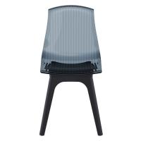 Allegra PP Dining Chair Black with Transparent Black Seat ISP096-BLA-TBLA - 2