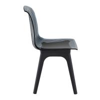Allegra PP Dining Chair Black with Transparent Black Seat ISP096-BLA-TBLA - 3