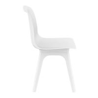 Allegra PP Dining Chair White with Glossy White Seat ISP096-WHI-GWHI - 3
