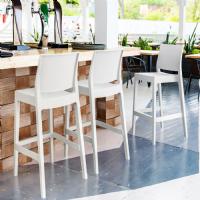 Maya Resin Outdoor Barstool White ISP099-WHI - 13