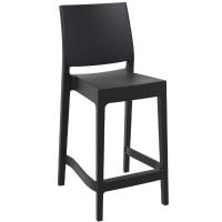 Maya Resin Outdoor Counter Stool Black ISP100-BLA