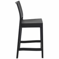 Maya Resin Outdoor Counter Stool Black ISP100-BLA - 1