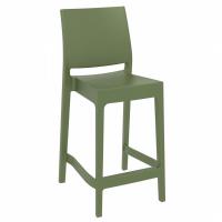 Maya Resin Outdoor Counter Stool Olive Green ISP100-OLG