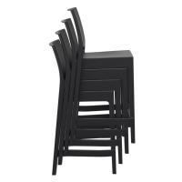 Maya Resin Outdoor Counter Stool Black ISP100-BLA - 7