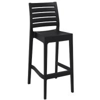 Ares Resin Outdoor Barstool Black ISP101-BLA