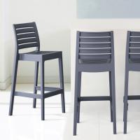 Ares Resin Outdoor Barstool Dark Gray ISP101-DGR - 5