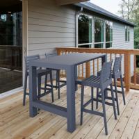 Ares Resin Outdoor Barstool Dark Gray ISP101-DGR - 6