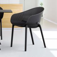 Sky Outdoor-Indoor Armchair Black ISP102-BLA - 6