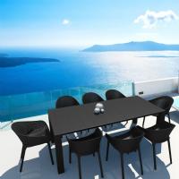 Sky Extendable Dining Set 9 Piece Black ISP1023S-BLA