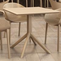 Sky Square Dining Table 31 inch Taupe ISP106-DVR - 3