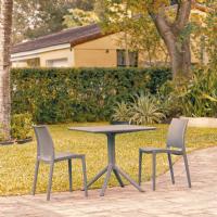 Maya Patio Dining Set with 2 Chairs Dark Gray ISP1063S-DGR