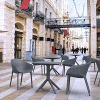 Sky Square Dining Table 27 inch Dark Gray ISP108-DGR - 4