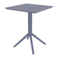 Sky Square Folding Table 24 inch Dark Gray ISP114-DGR