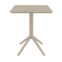 Sky Square Folding Table 24 inch Taupe ISP114-DVR - 2