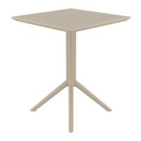 Sky Square Folding Table 24 inch Taupe ISP114-DVR - 3