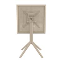 Sky Square Folding Table 24 inch Taupe ISP114-DVR - 4