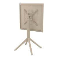 Sky Square Folding Table 24 inch Taupe ISP114-DVR - 5