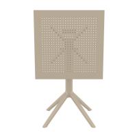 Sky Square Folding Table 24 inch Taupe ISP114-DVR - 6