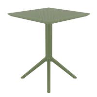 Sky Square Folding Table 24 inch Olive Green ISP114-OLG - 3