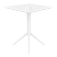 Sky Square Folding Table 24 inch White ISP114-WHI - 4