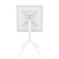 Sky Square Folding Table 24 inch White ISP114-WHI - 5