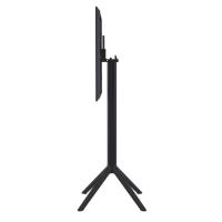 Sky Square Folding Bar Table 24 inch Black ISP116-BLA - 7