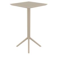 Sky Square Folding Bar Table 24 inch Taupe ISP116-DVR - 2